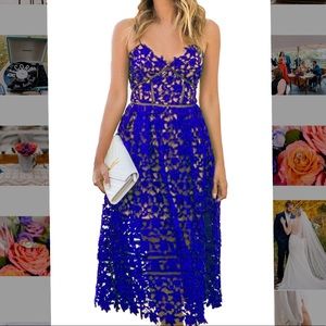 Women's Sexy V Neck Sleeveless Lace Dress